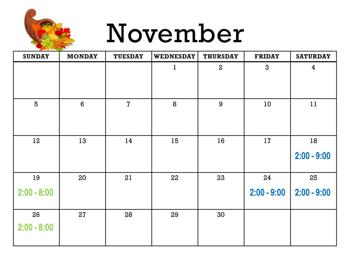 Happy November, Mooseville. (Boot Calendar)